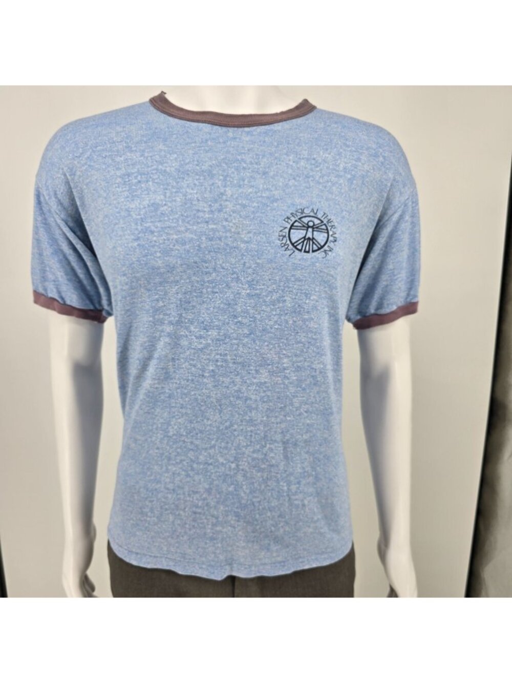Vintage 1980s Rusell Athletic Larsen Physical Therapy Ringer T-Shirt (XL)